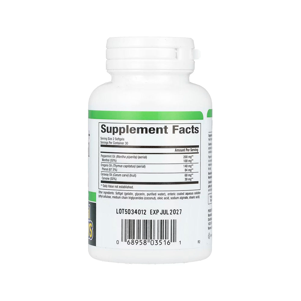Natural Factors Peppermint Oil & Oregano - 60 Capsules