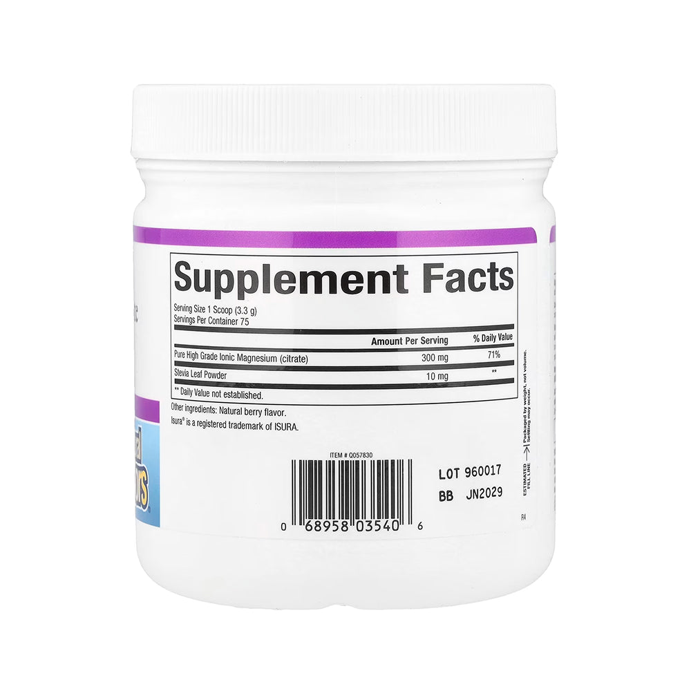 Natural Factors Magnesium Citrate 300mg (Berry Mix) - 250g Powder