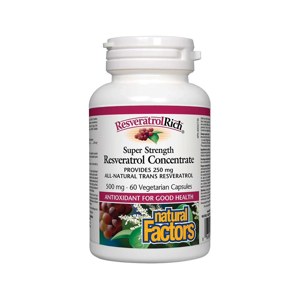Natural Factors Resveratrol Concentrate 500mg - 60 Veg Caps