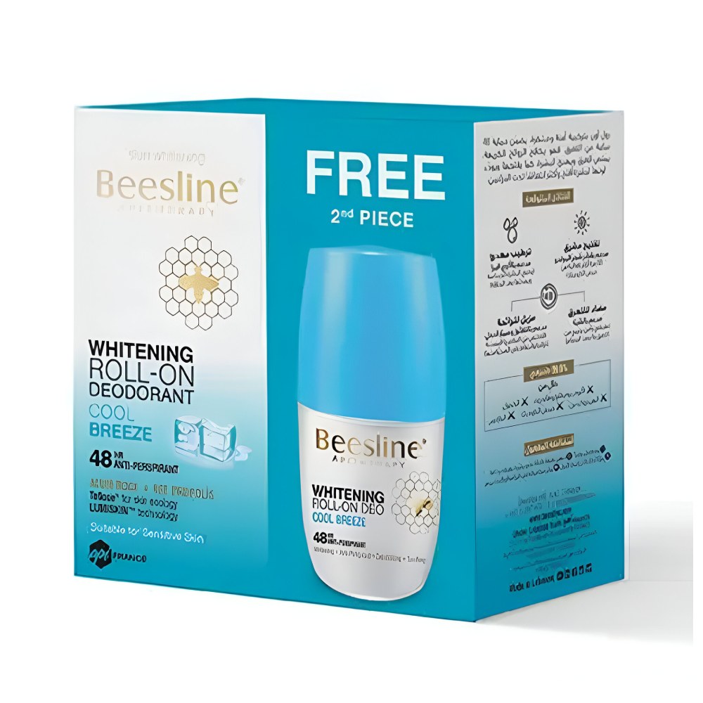 Beesline Deodorant Roll On 50ml Whitening Cool Breeze 1+50% OFF On 2Pc v2