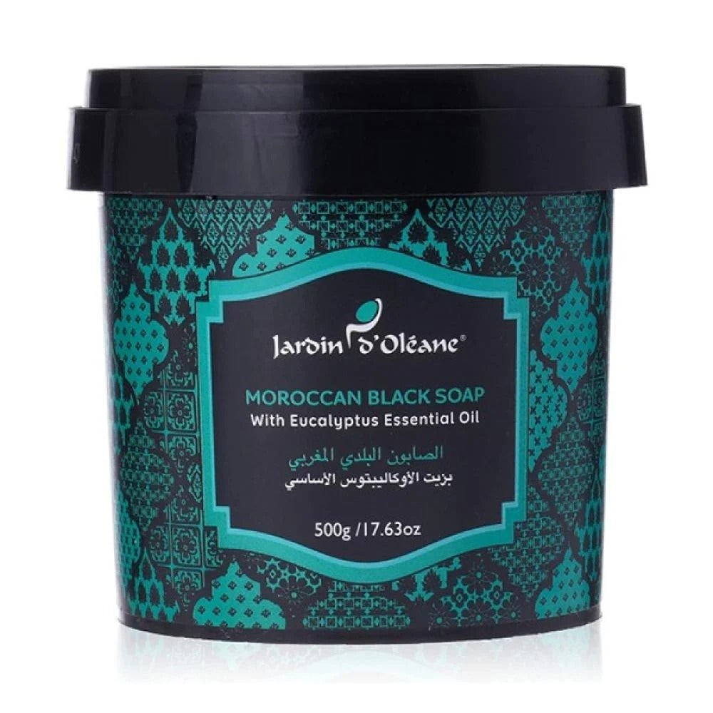 Jardin D Oleane Moroccan Black Soap with Aker Fassi Oil - 500g
