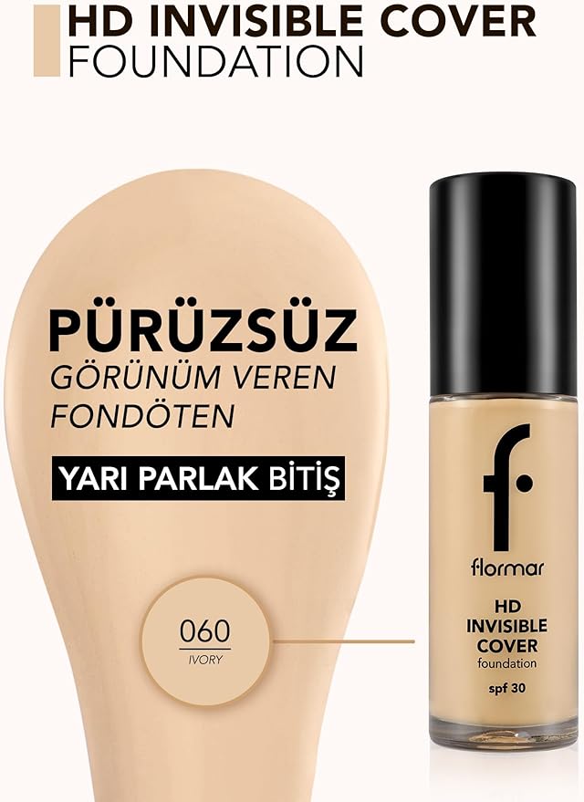 Flormar Invisible Cvr Hd Foundation 60 Ivory Np