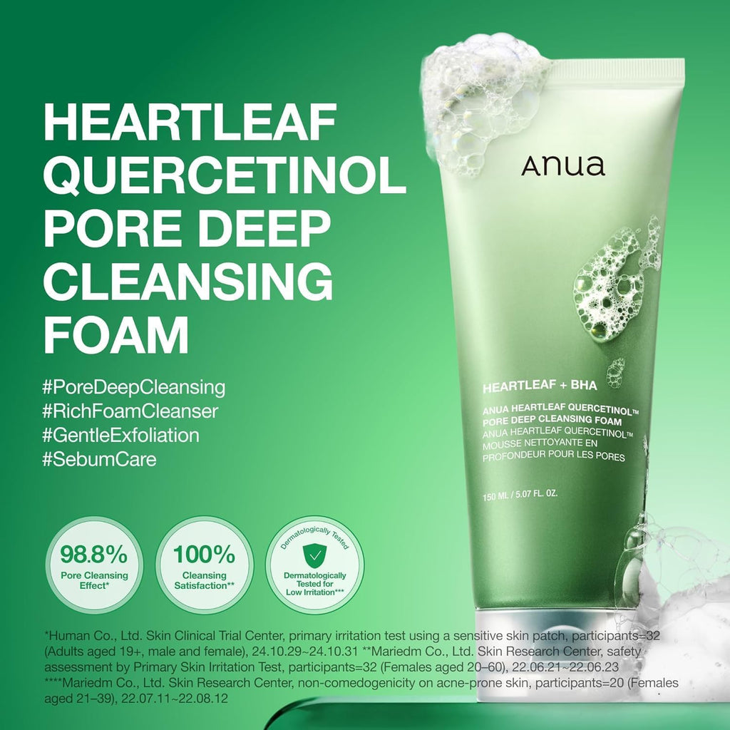 Anua Heartleaf Quercetinol Pore Deep Cleansing Foaming Face Wash 150ml