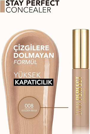 Flormar Stay Perfect Concealer 008 Golden Beige