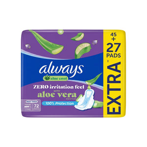Always Maxi – فوط صحية سميكة Cool & Dry بأجنحة – كبير بنفسجي (30 حبة)