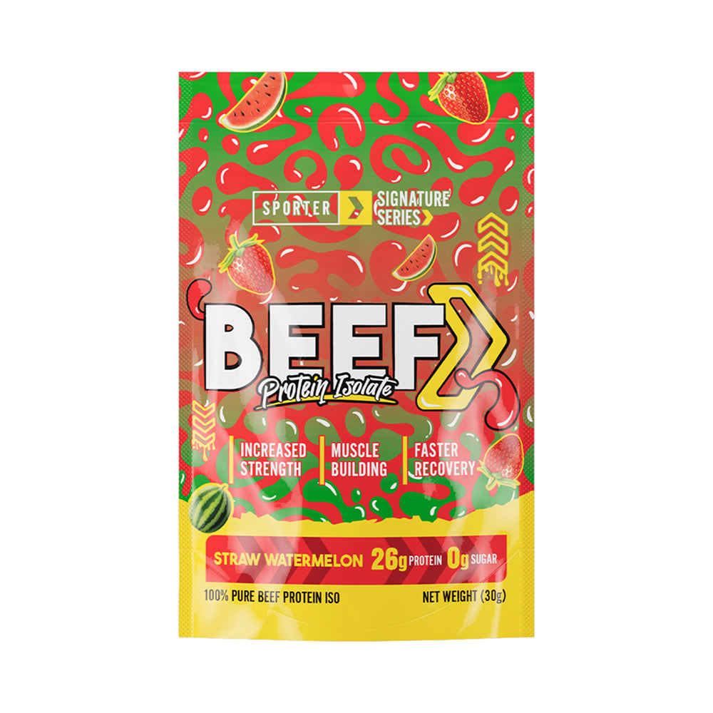 Sporter - Beef Protein Isolate Sachet - Strawberry Watermelon - 1 Serving