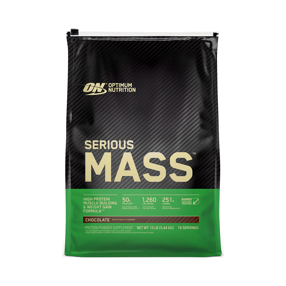 Optimum Nutrition Serious Mass Weight Gainer Chocolate 12 LB