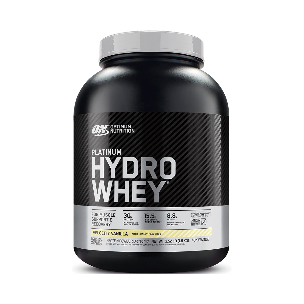 Optimum Nutrition Platinum HydroWhey Protein Powder Velocity Vanilla 3.52 LB