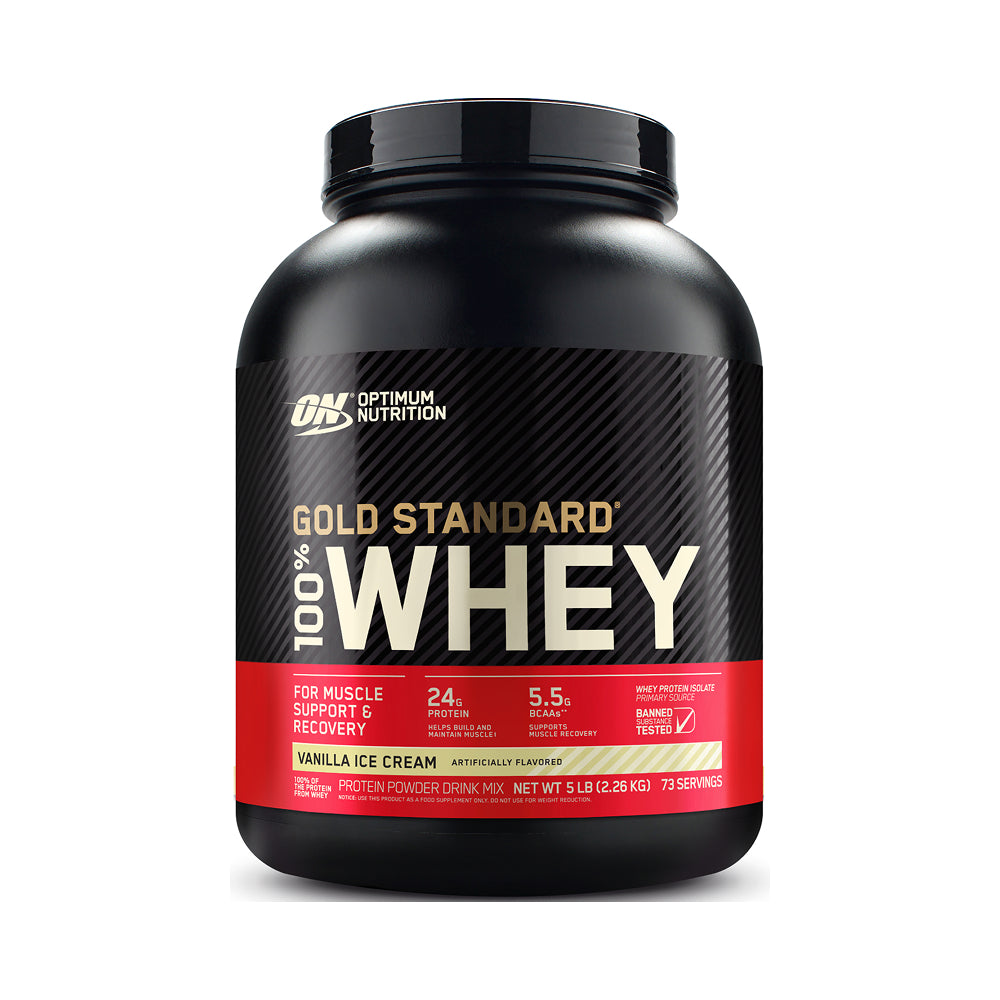 Optimum Nutrition Gold Standard 100% Whey Protein Vanilla Ice Cream 5 LB