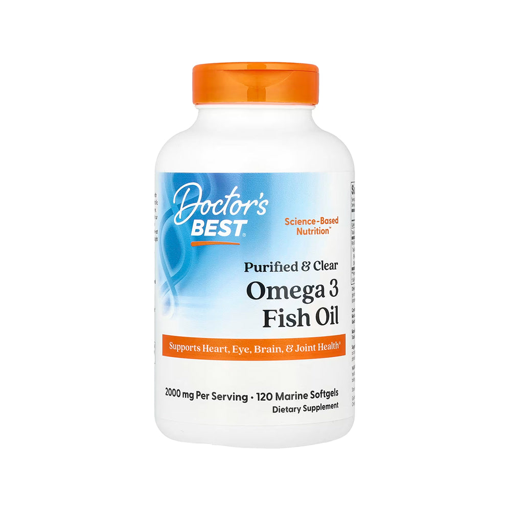 Doctor's Best Omega-3 Fish Oil - 120 Marine Softgels
