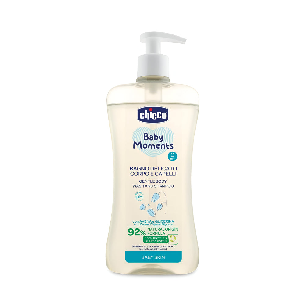 Chicco baby shampoo & shower gel 500ml baby moment gentle