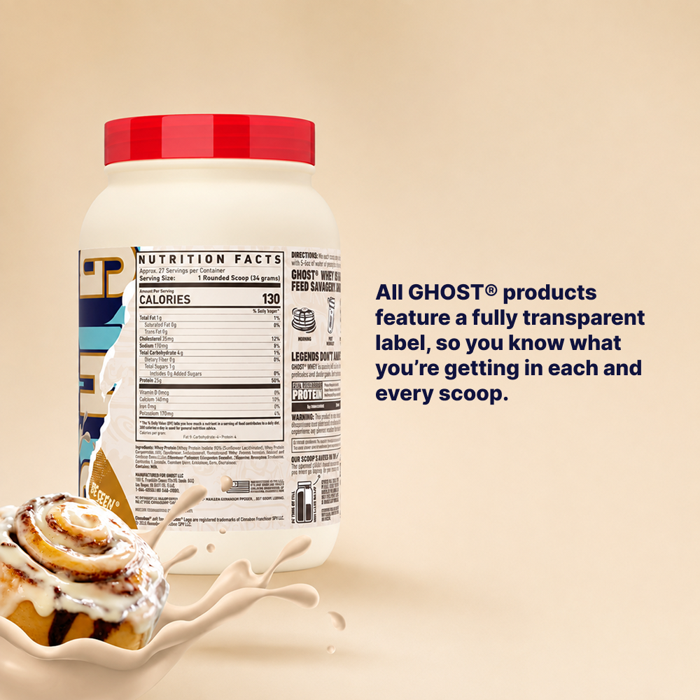 Ghost Whey Protein – Cinnabon 2lb (27 Servings)