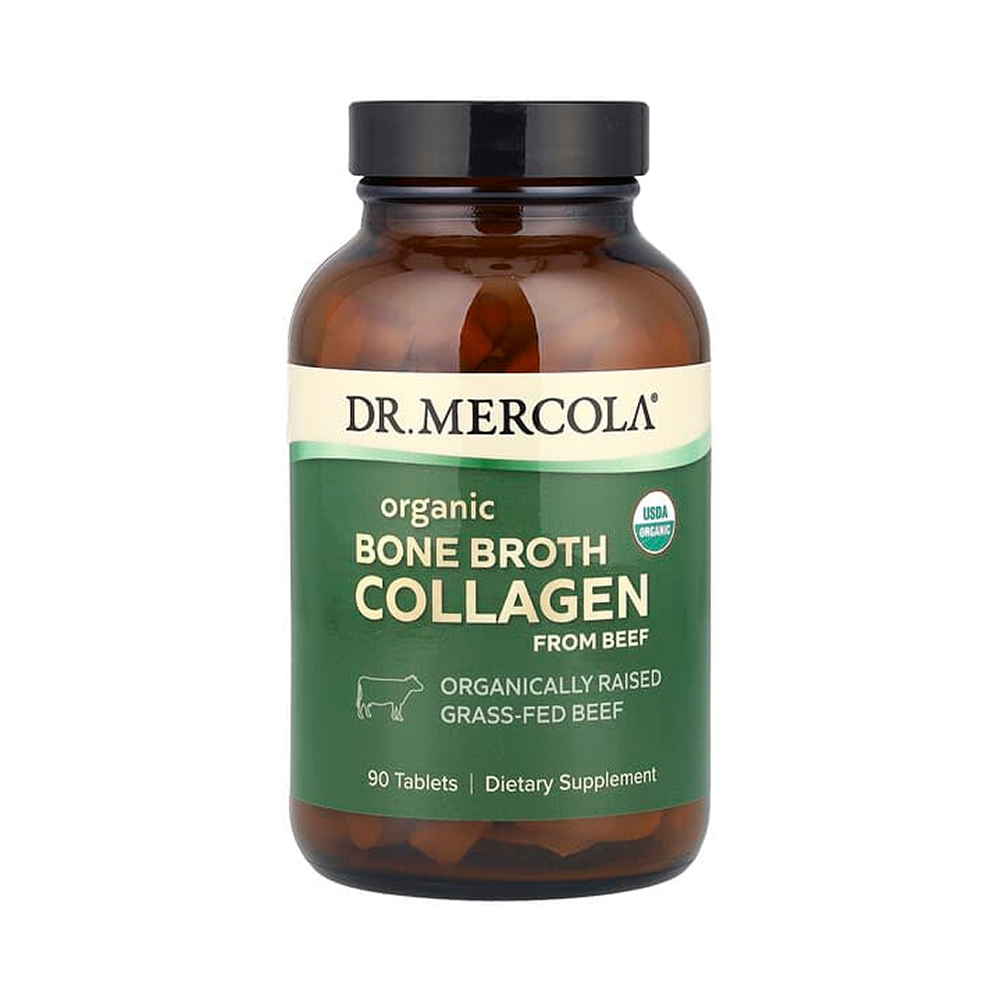 Dr. Mercola Organic Bone Broth Collagen from Beef - 90 Tablets