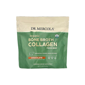 مسحوق Dr. Mercola العضوي لمرق العظام بالكولاجين (الشوكولاتة) 14.81 أونصة (420 غ)
