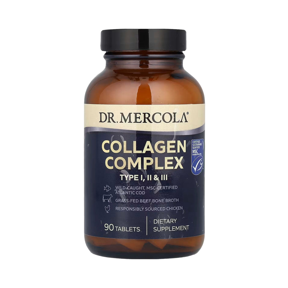 Dr. Mercola Collagen Complex, Type I, II & III - 90 Tablets