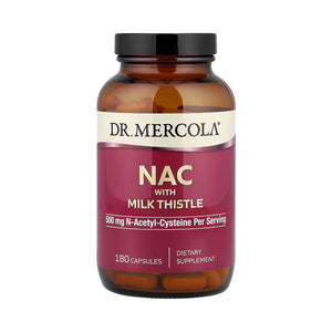 Dr. Mercola NAC مع Milk Thistle 500 ملغ - 180 كبسولة
