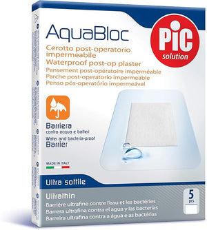 Aqua Bloc with CHG   Plaster   12 cm x 10 cm  5 pcs