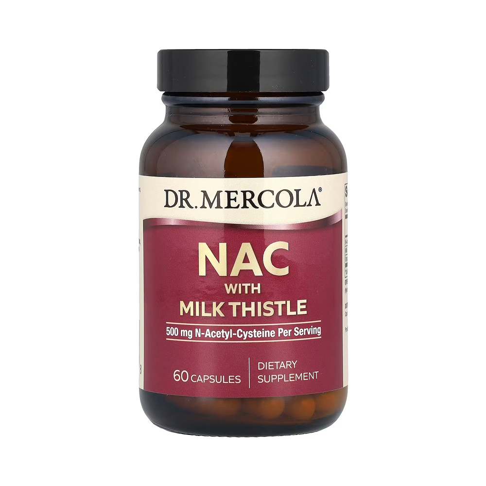 Dr. Mercola NAC with Milk Thistle, 500 mg - 60 Capsules