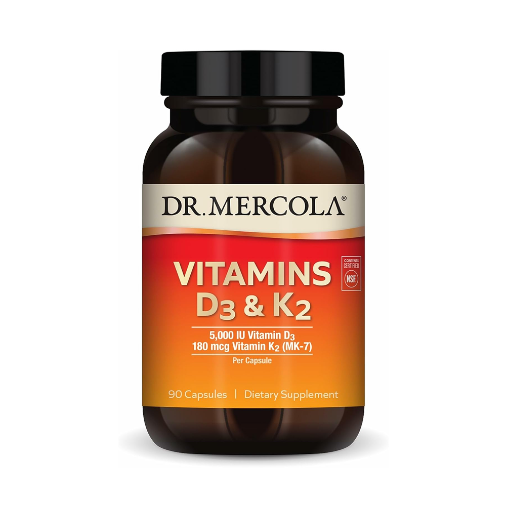 Dr. Mercola Vitamins D3 & K2 - 90 Capsules