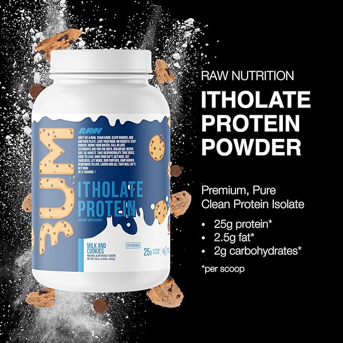 Raw Whey Isolate Protein Powder, Milk & Cookie (CBUM Itholate) 25 Servings