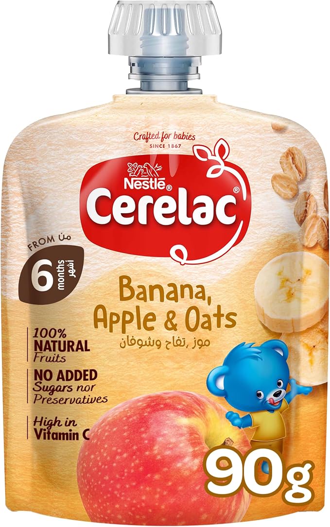 Cerelac Puree Apple Banana Oat 90g