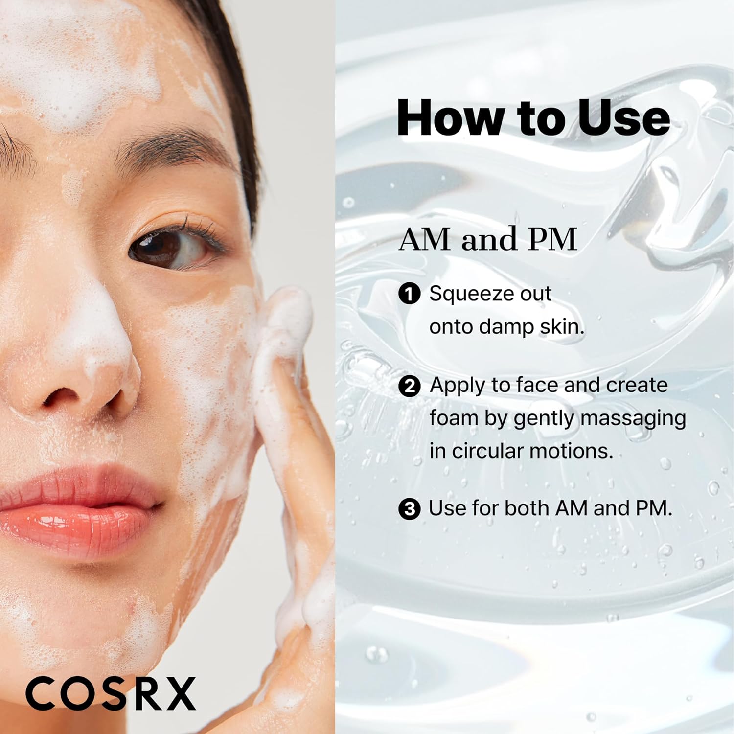 COSRX Low pH Good Morning Gel Cleanser  – Gentle Korean Face Wash 150ml (5.07 fl oz)