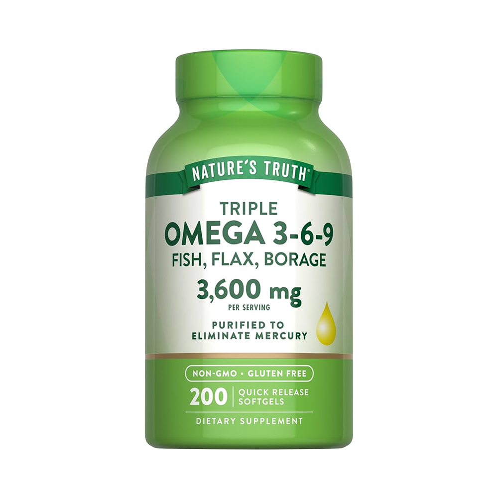 Nature's Truth Triple Omega 3-6-9 3600mg 200 Softgels