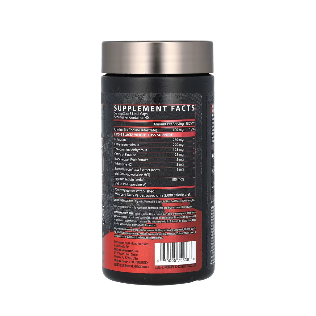 Nutrex Research Lipo-6 Black - 120 Liquid-Caps