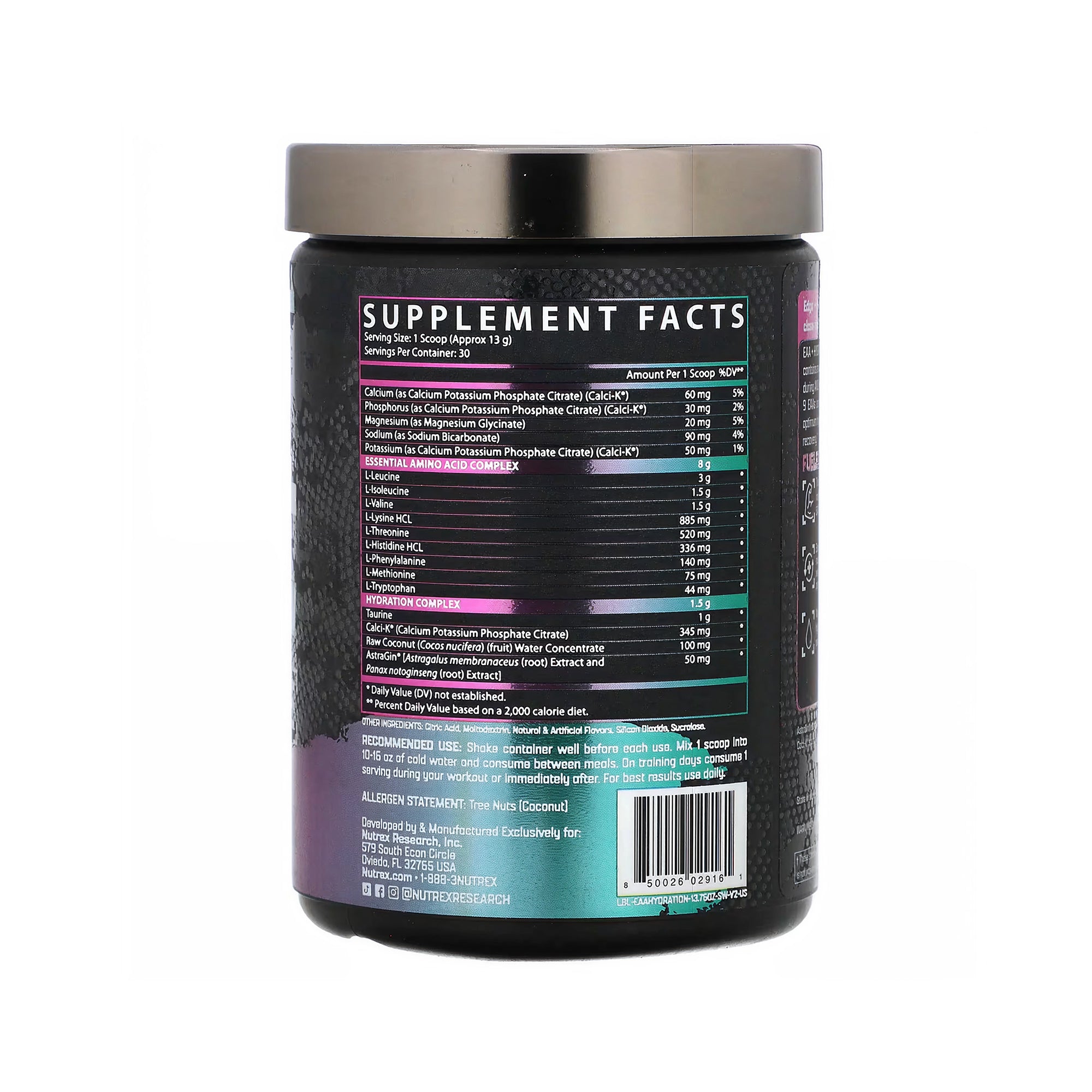 Nutrex Research EAA+ Hydration (Strawberry Watermelon) - 30 Servings (390g)