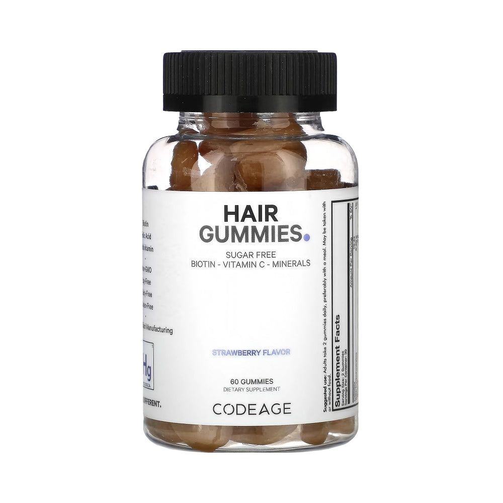 Codeage Hair Gummies Strawberry - 60 Gummies