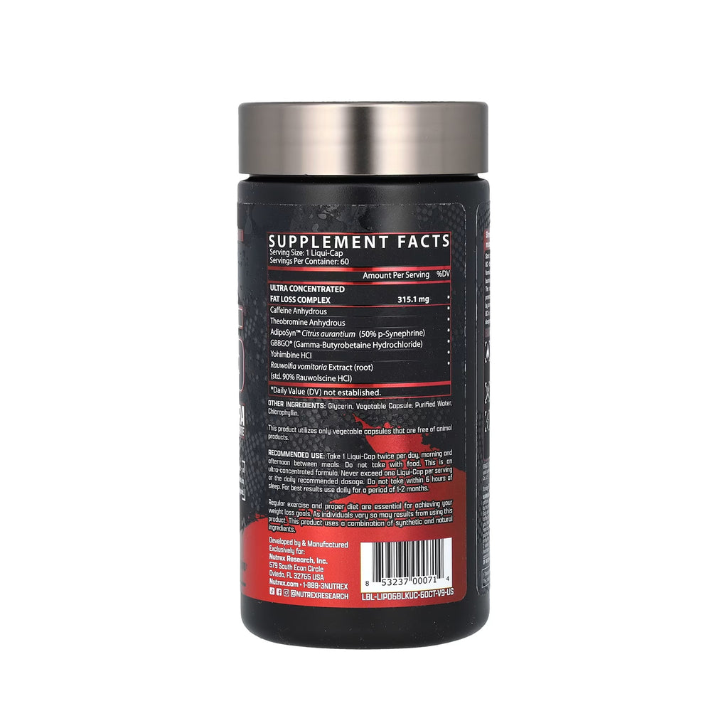 Nutrex Research Lipo-6 Black Ultra Concentrate - 60 Liquid-Caps