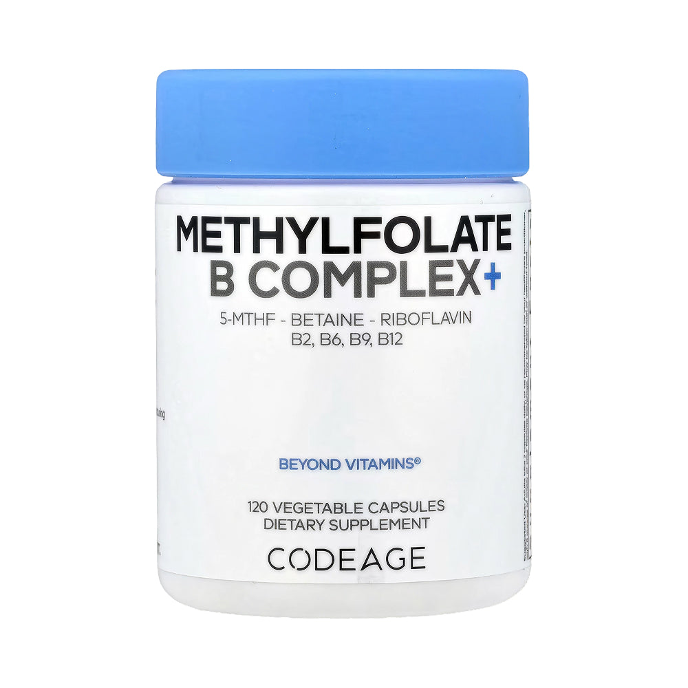 Codeage مركب B المعقد مع ميثيل فولات+ 120 كبسولة نباتية