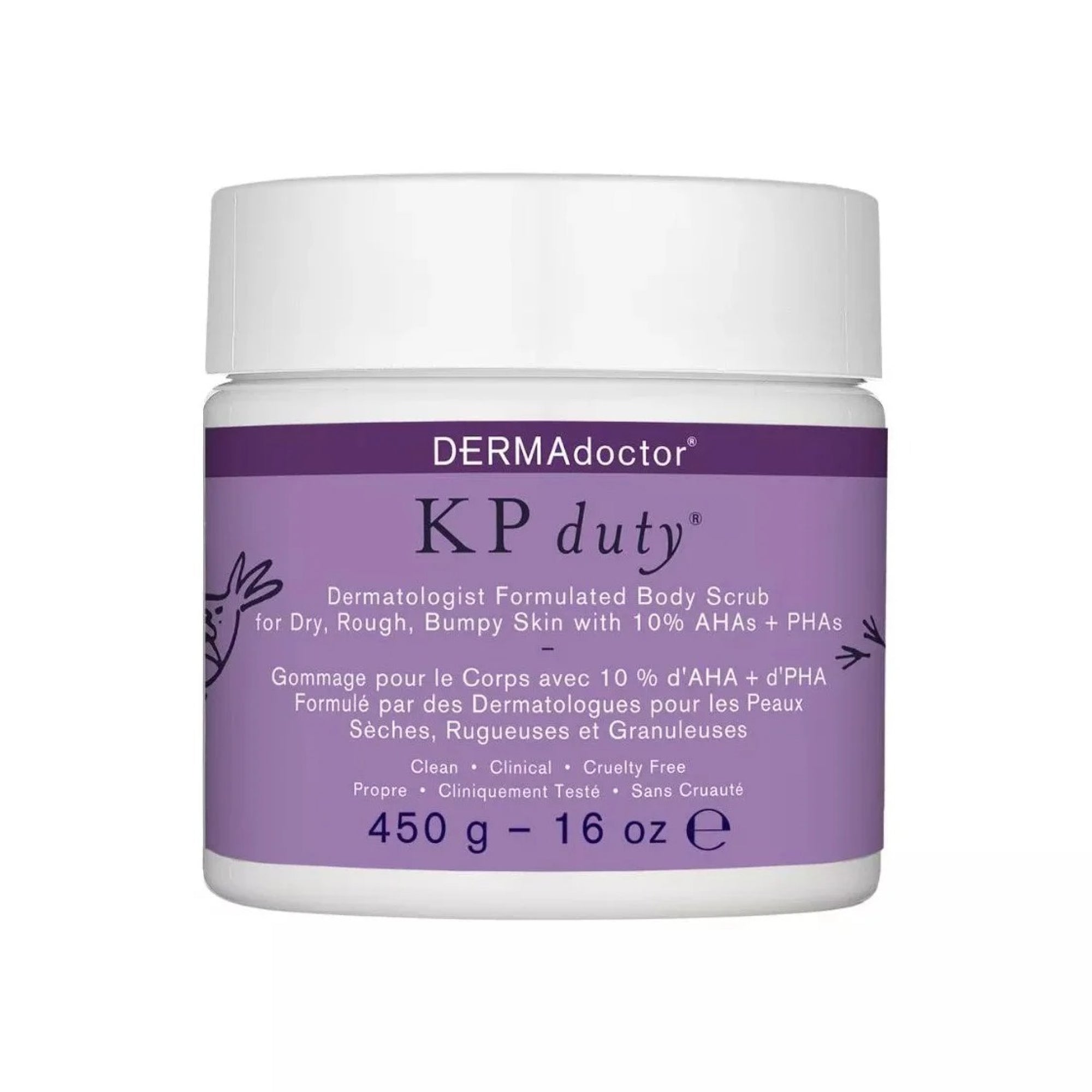 Dermadoctor body scrub 450g kp duty with a doctor approved formula