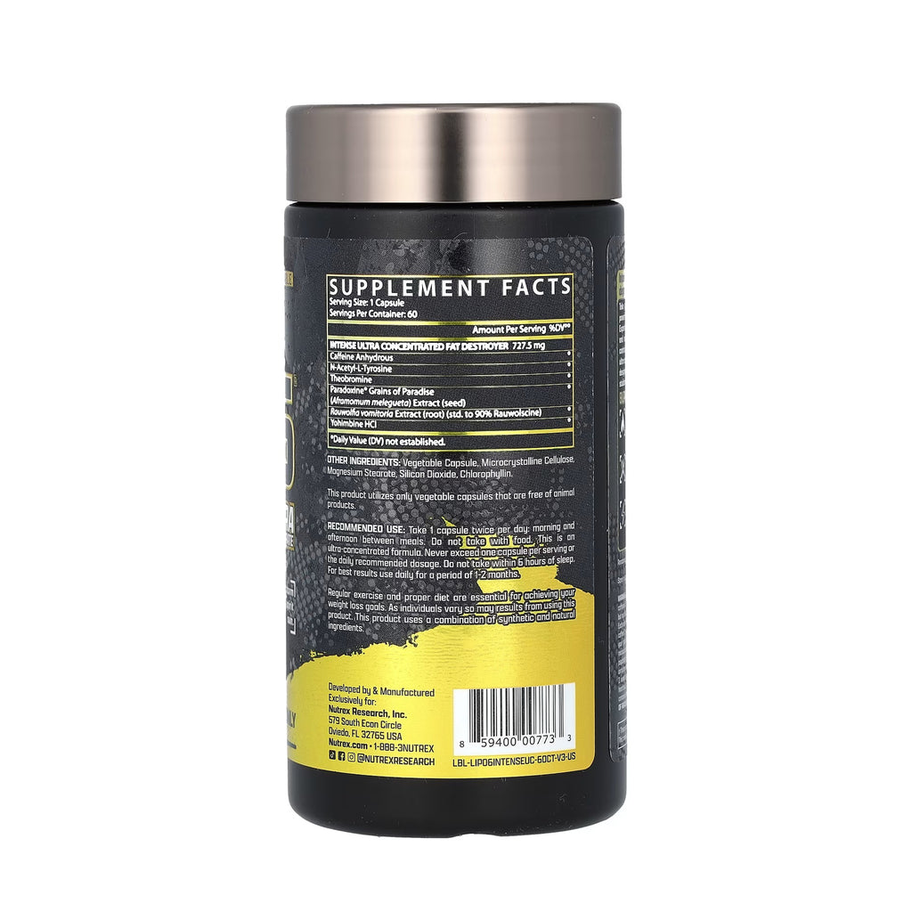 Nutrex Research Lipo-6 Intense Ultra Concentrate - 60 Capsules