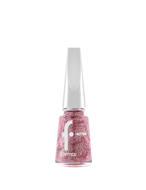 Flormar Glitter Nail Enamel  39 Red In Silver