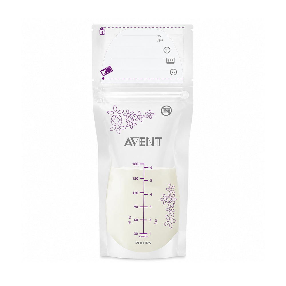 أكياس تخزين حليب الثدي من Philips Avent – أكياس معقمة مسبقًا ضد التسرب