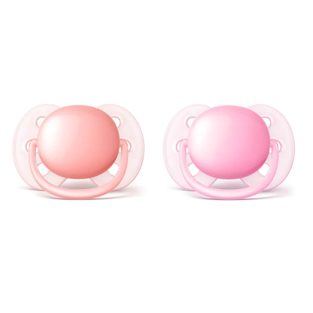 Philips Avent SOFT STHR SIL 0-6M GIRL X2