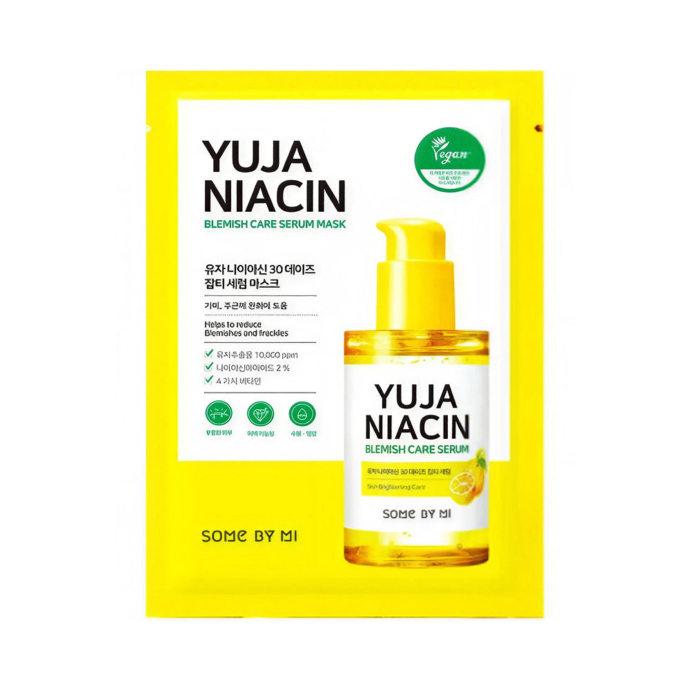 Some By Mi Yuja Niacin Blemish Care Serum Mask – Brightening Sheet 25g