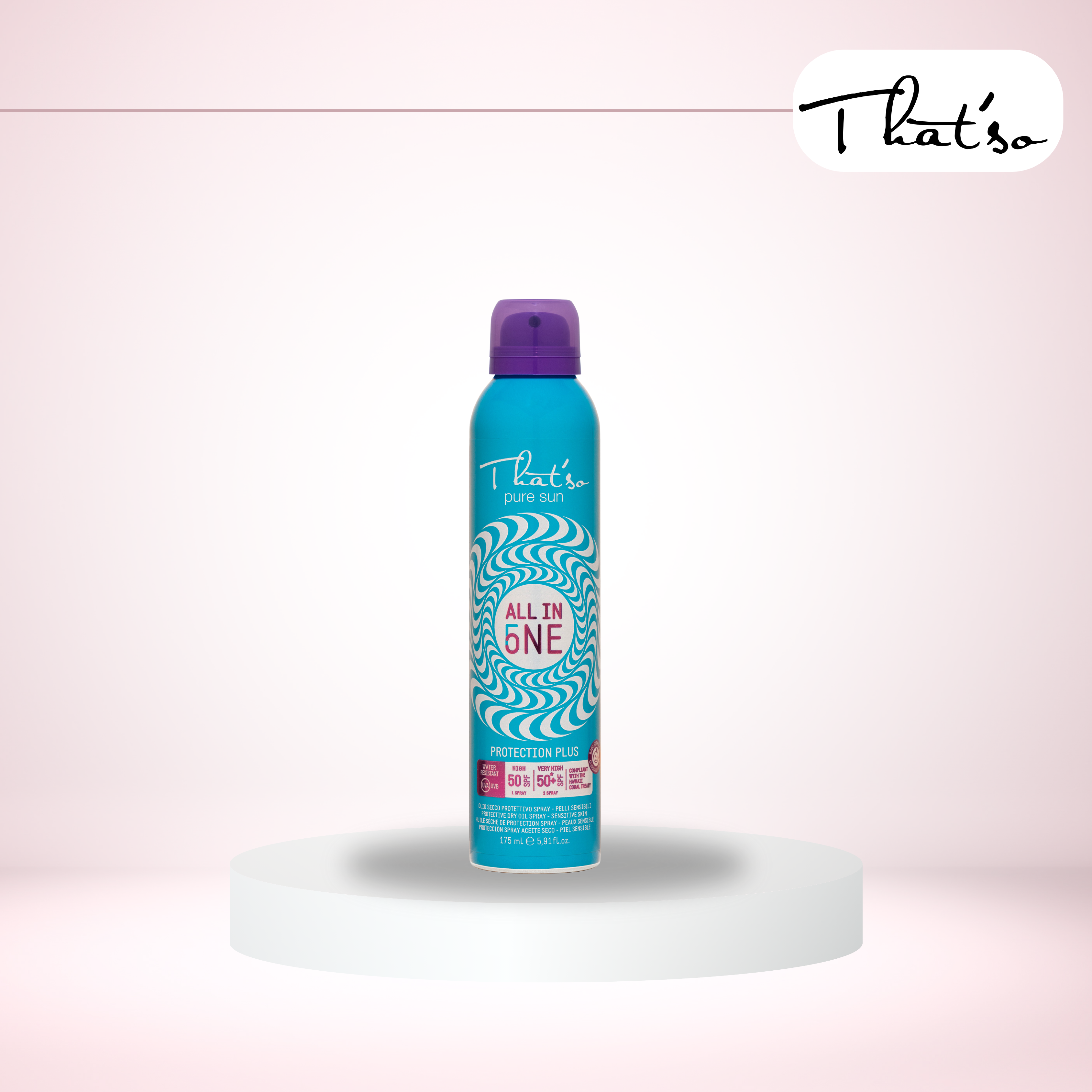 That's So All In One SPF 50/50+ Sun Protection Spray – UVA/UVB Shield for All Skin Types 90ml
