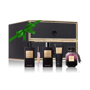 Bombshell Oud Victoria's Secret Set 5Pcs EDP 100ML-EDP Rollerbal 7ML-B/L 250ML-B/Mist 250ML-S/G 100M