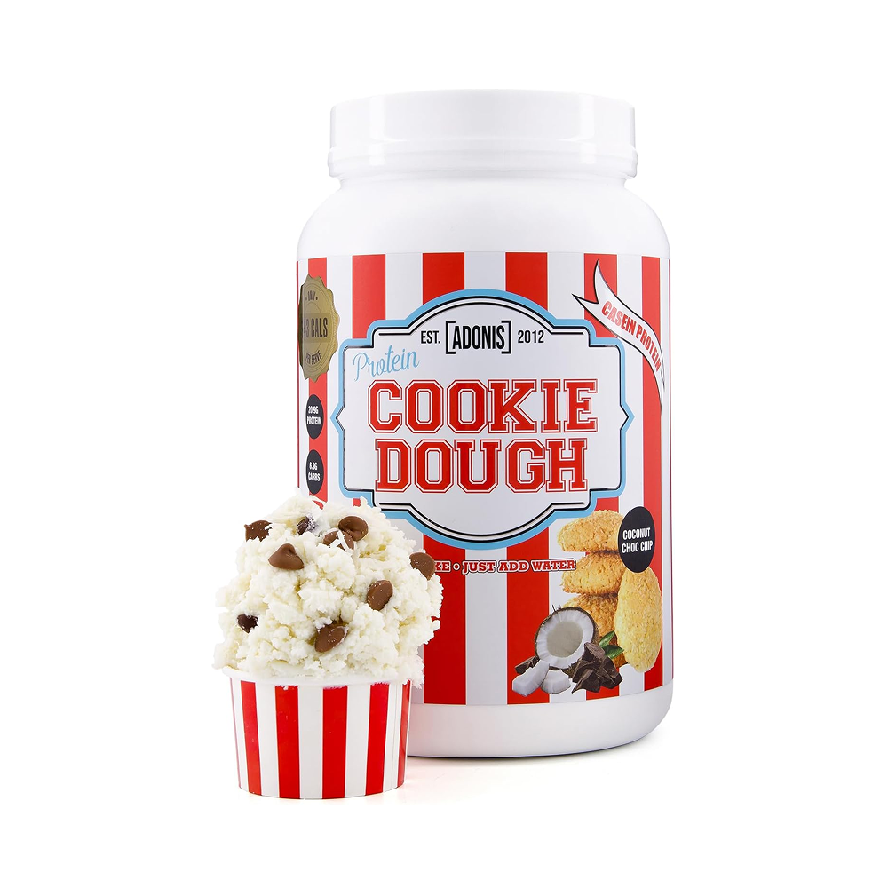 Adonis Protein Cookie Dough – Coconut Chocolate Chip with Casein 1kg