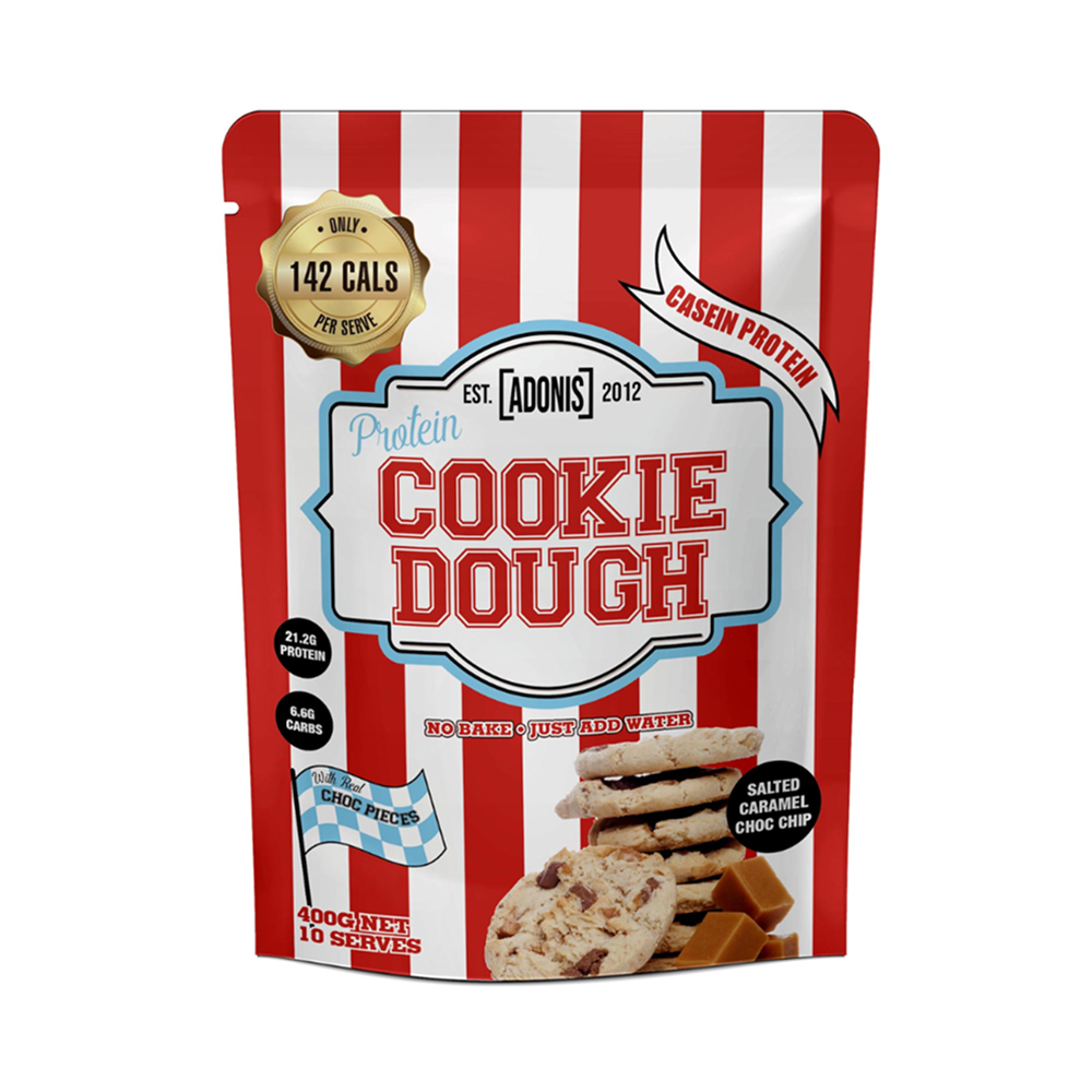 Protein Cookie Dough (Casein Protein) - Salted Caramel Choc Chip 400g