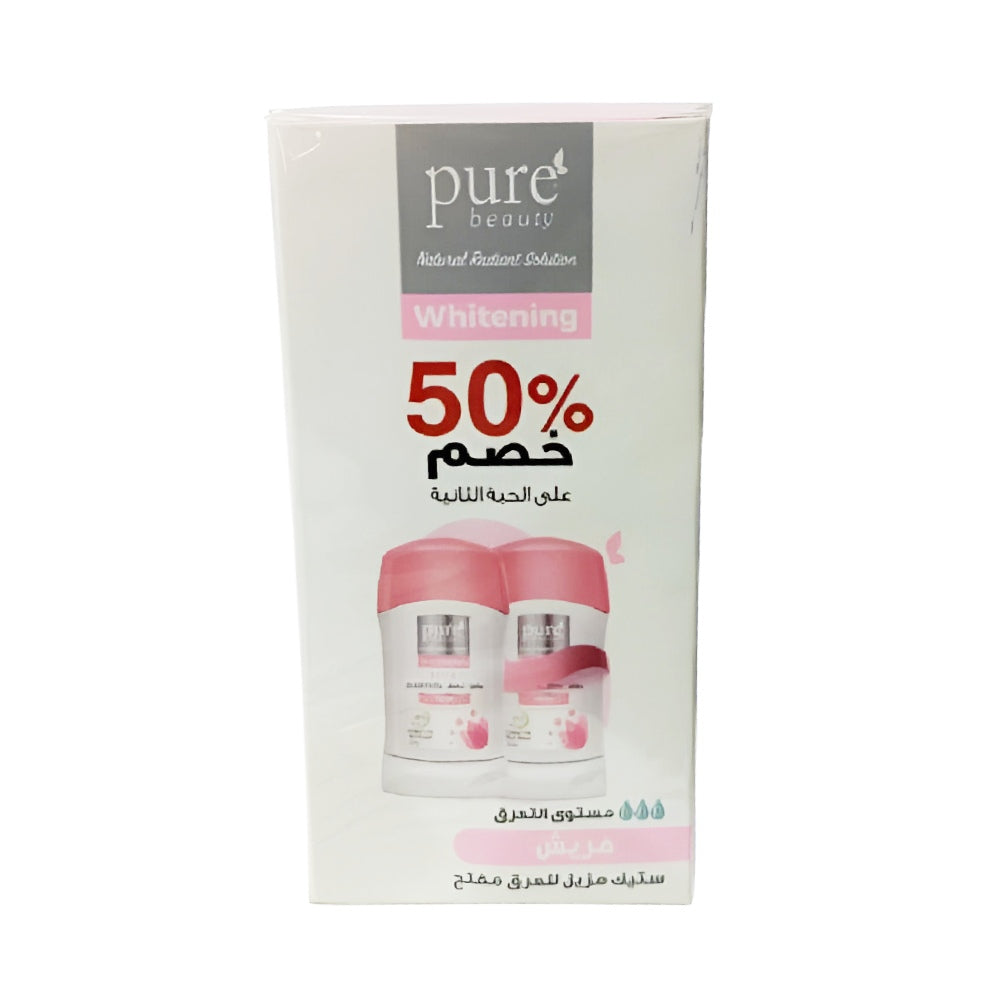 Pure beauty deodorant stick 50g whitening anti perspirant fresh kit pack (50% on second)