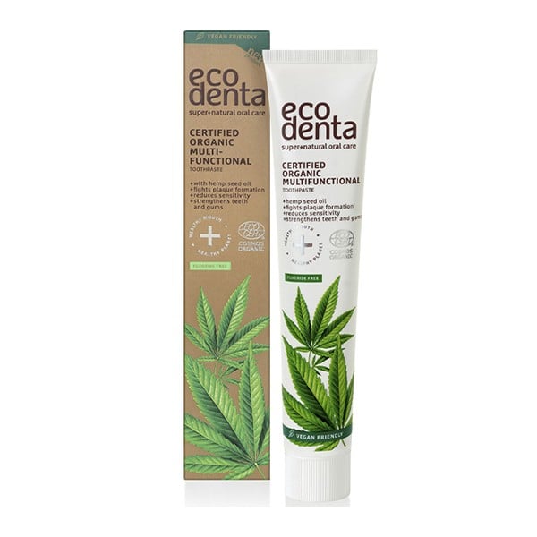 Ecodenta toothpaste 75ml organic with hemp oil for whitening
