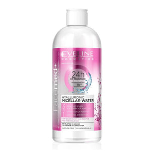 Eveline micellar water 400ml face med+ with hyaluronic acid