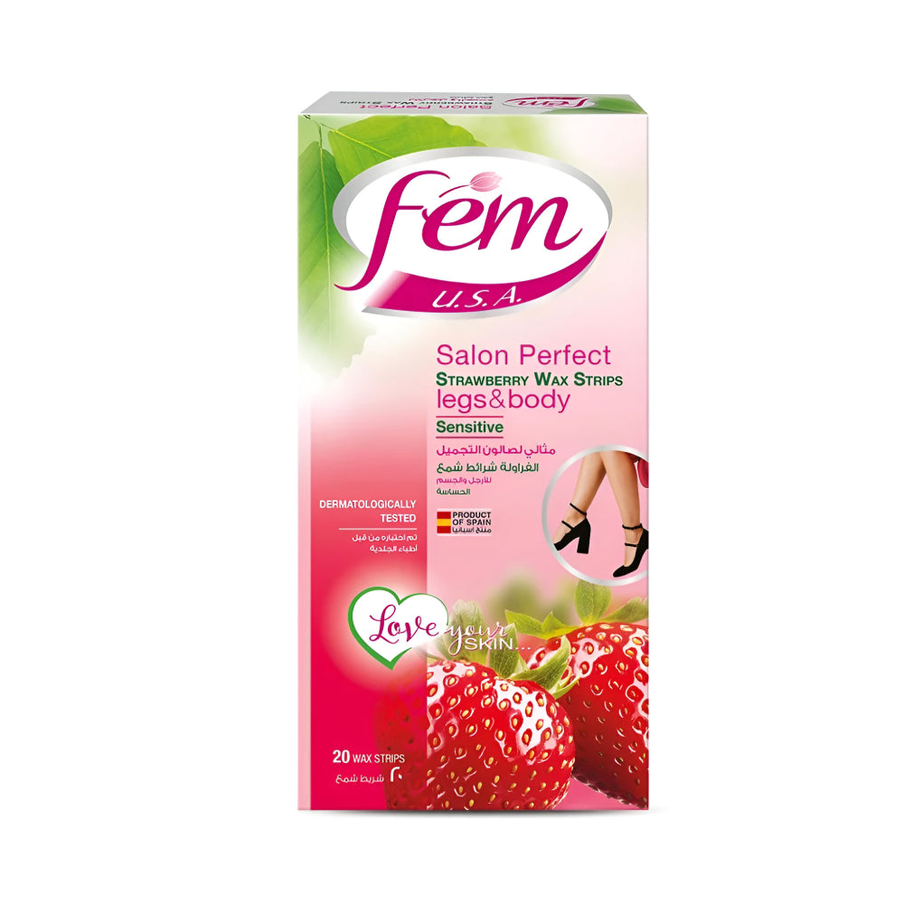 Fem hair removal strips 20pc for sensitive skin