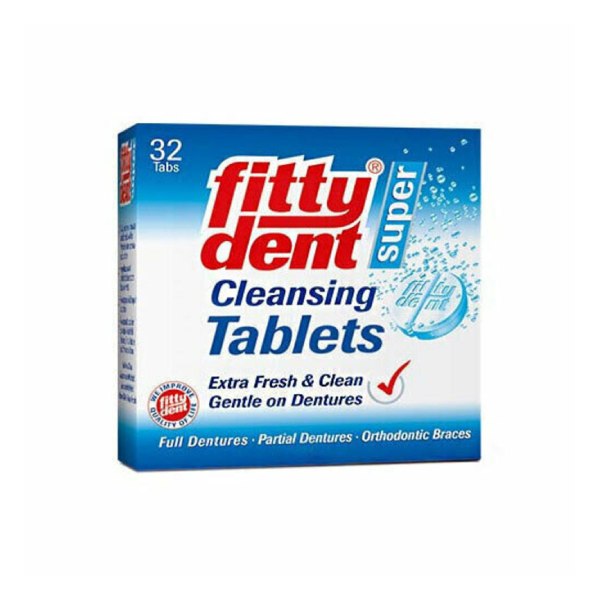 Fitty dent denture cleansing tablets 32pc super