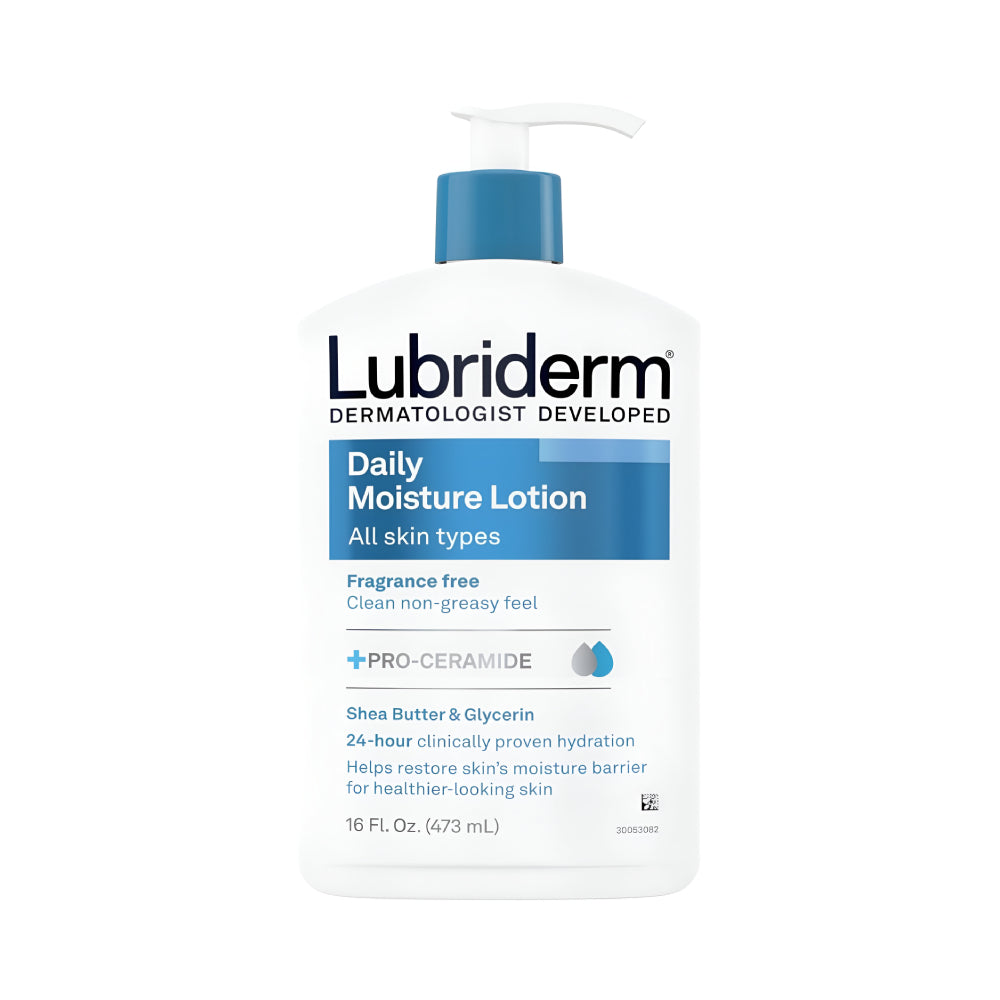 Lubriderm lotion 473ml daily moisturizer for all skin types