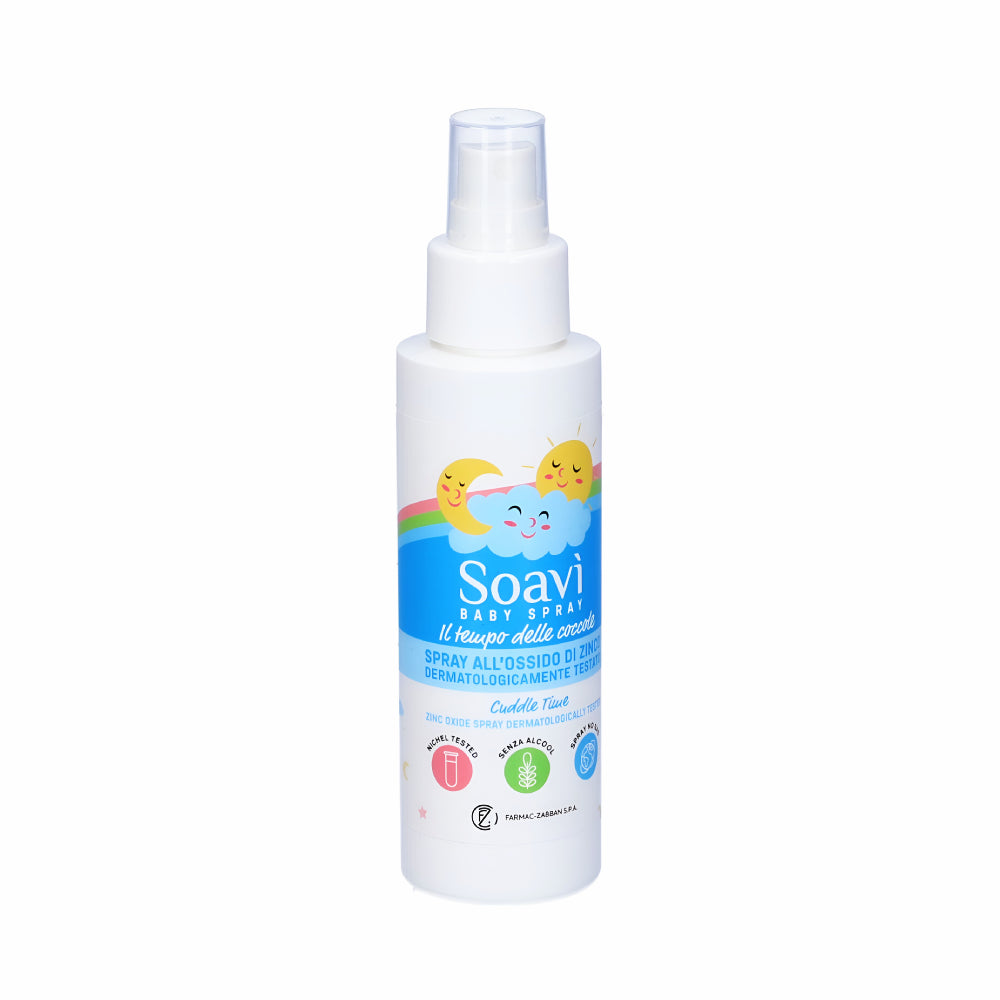 Soavi Baby Lotion Spray 100ml Zinc Oxide For Relieving Skin Rash And Chafing