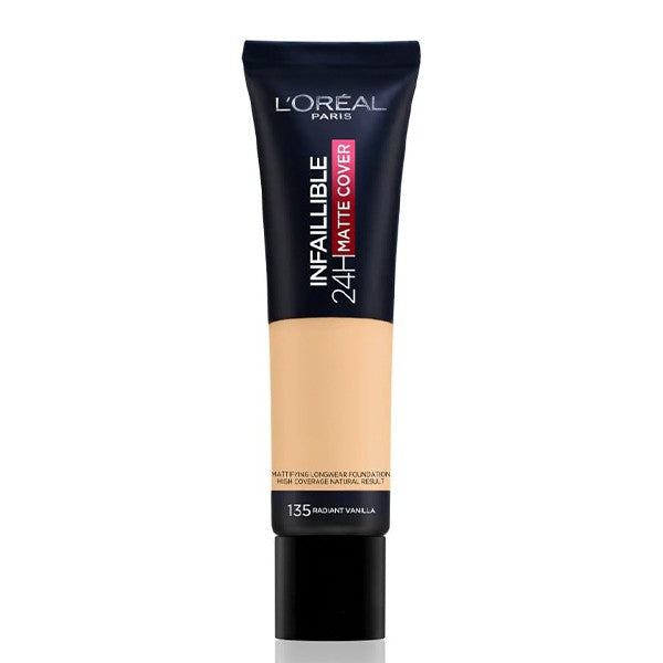 Loreal makeup foundation infallible 24h matte cover 135 radiant vanilla